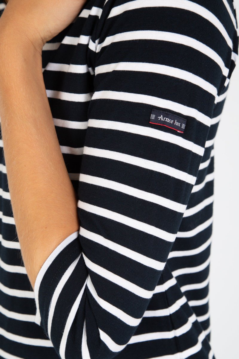 3/4 sleeve Breton striped shirt