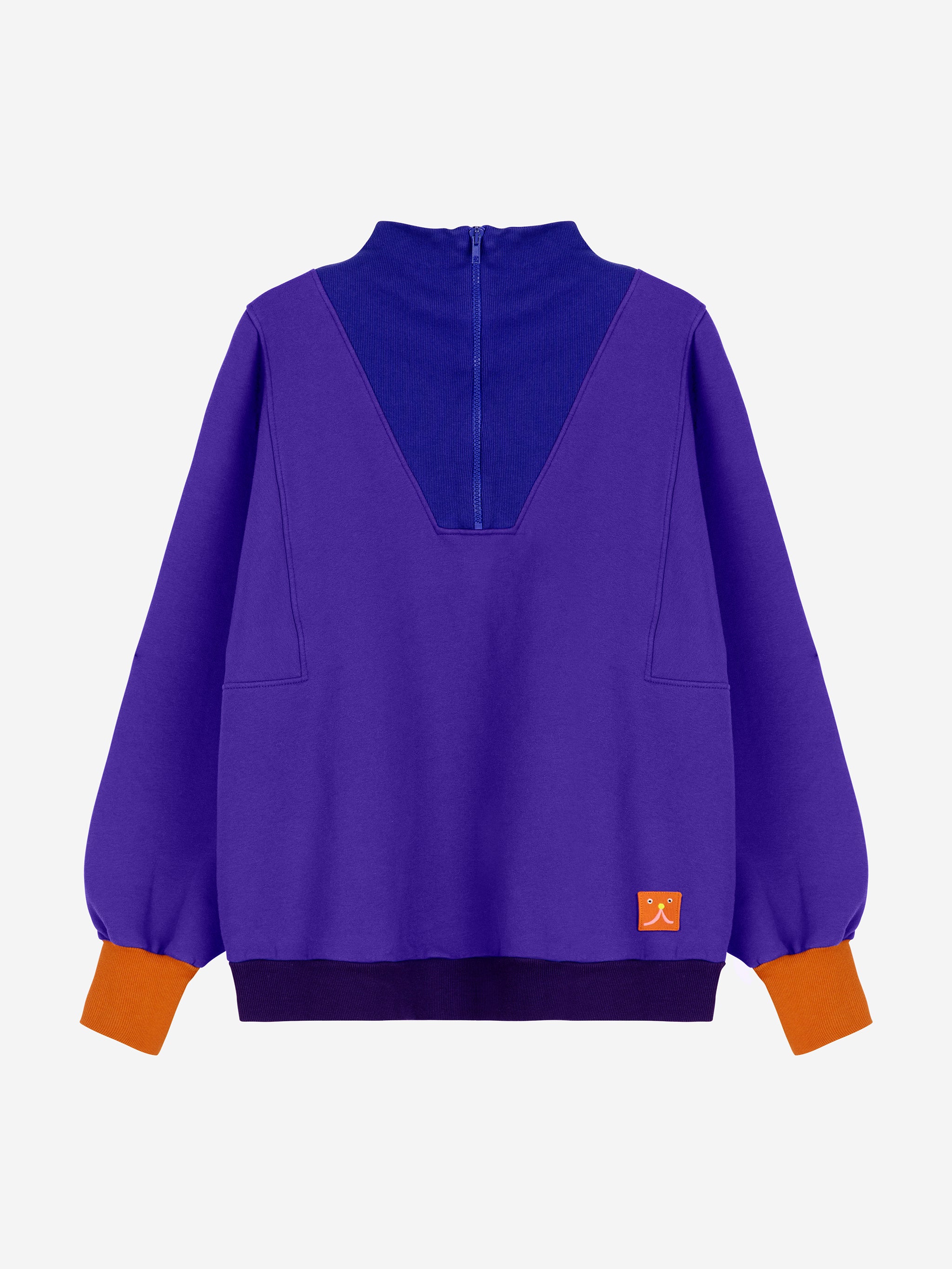 Color Block zipped sweatshirt