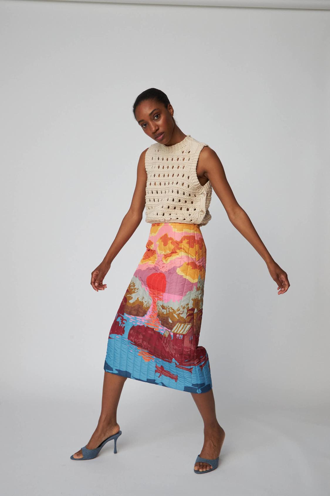 Quilted Landsape Skirt