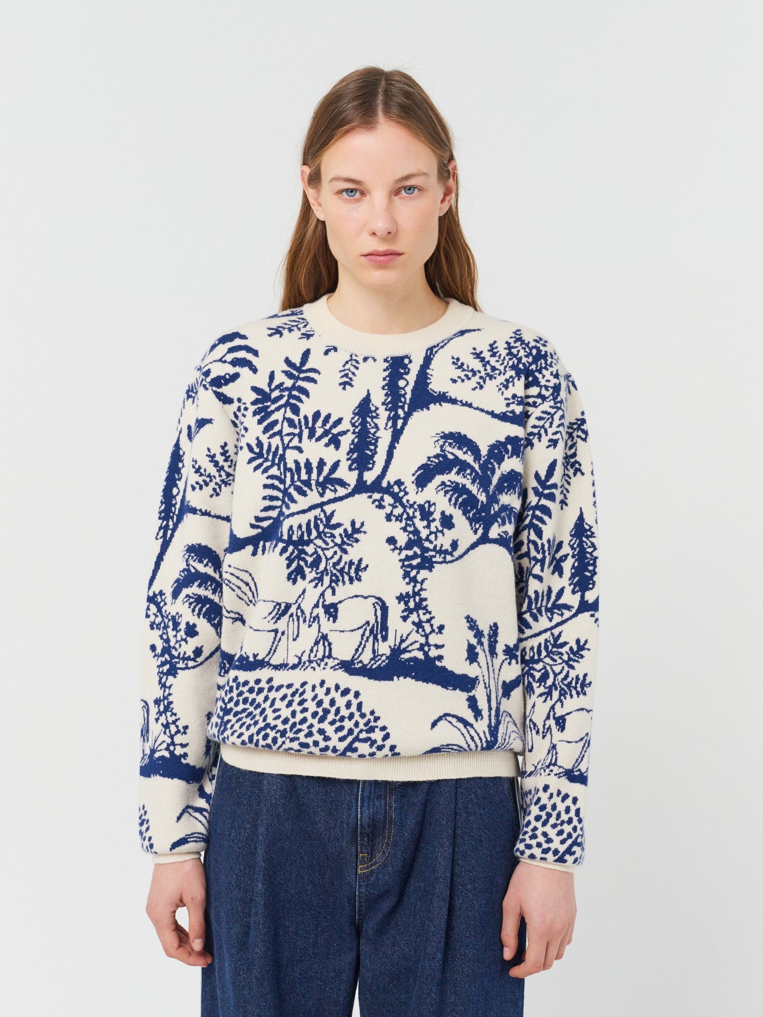 Wonderland jacquard straight fit jumper