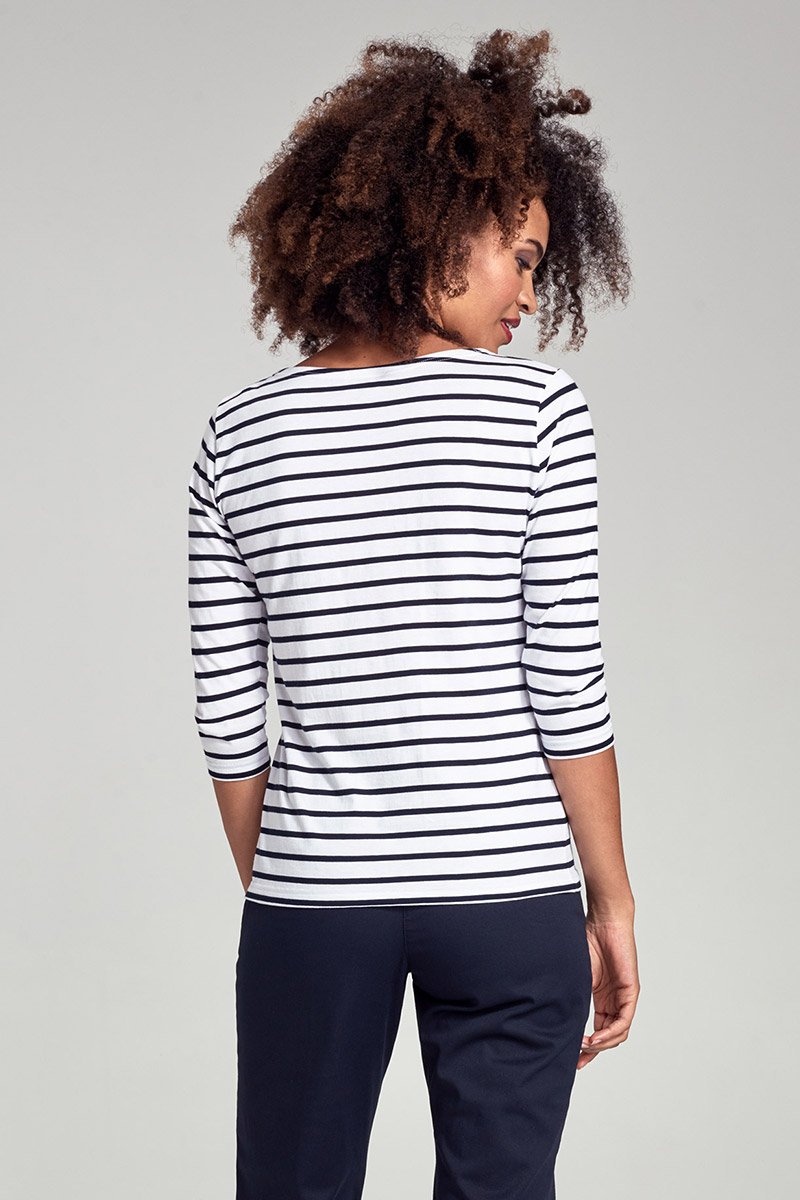 3/4 sleeve Breton striped shirt