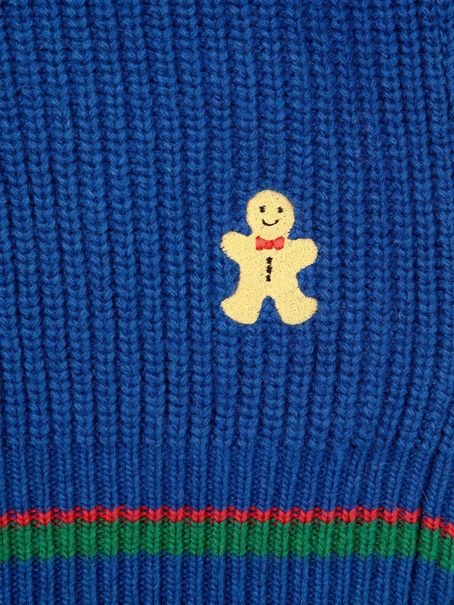 Gingerbread man v-neck jumper