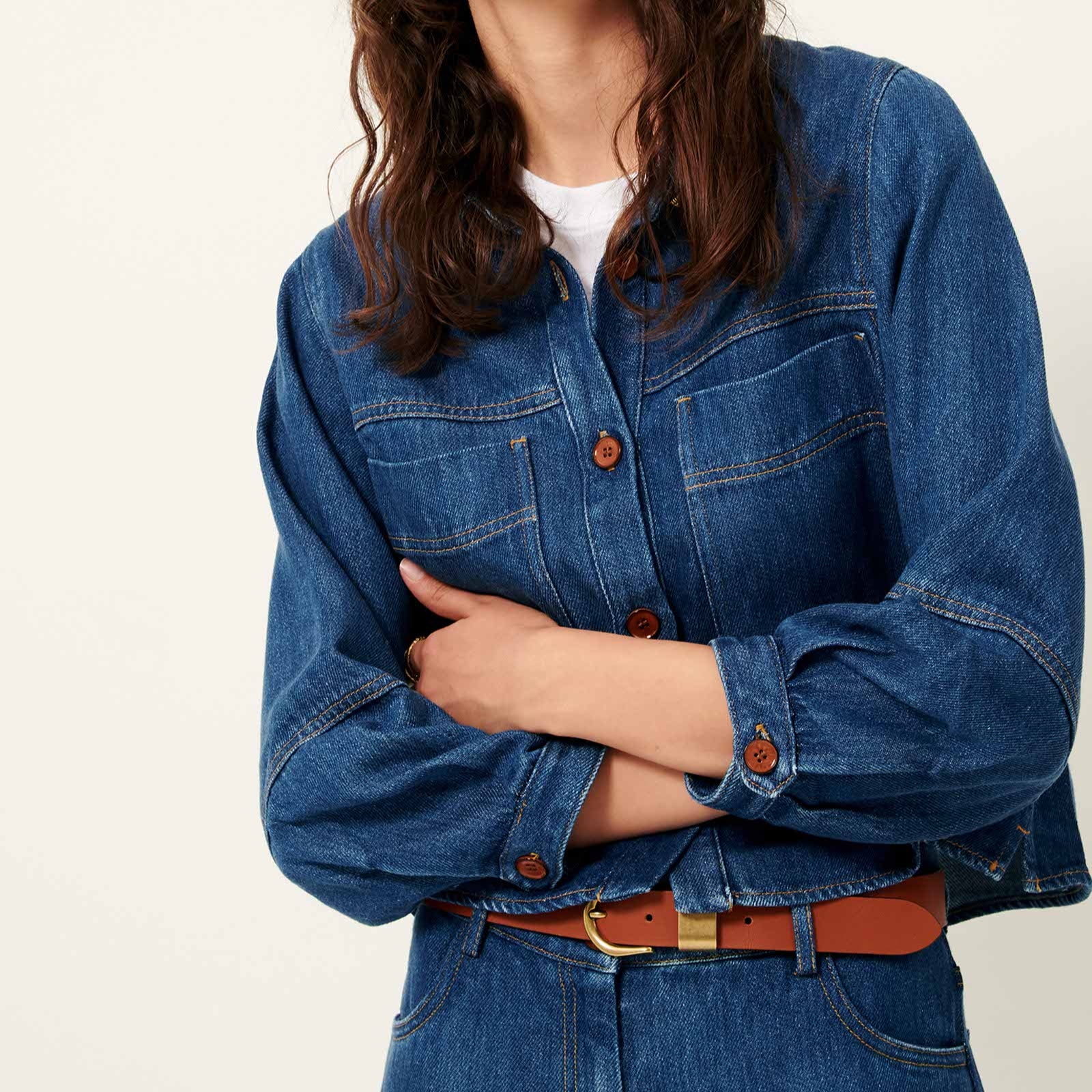 LEONE overshirt puff sleeve