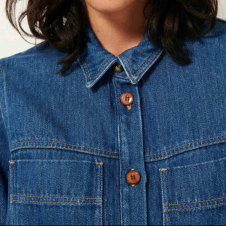 LEONE overshirt puff sleeve